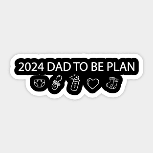 Funny New Dad To Be 2024 Baby Arrival Pregnancy Announcement Sticker